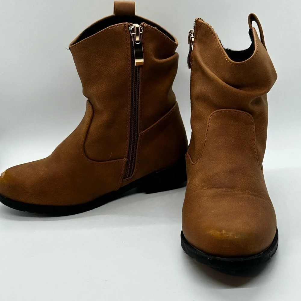 Girl's Zip Side Slouchy Boots